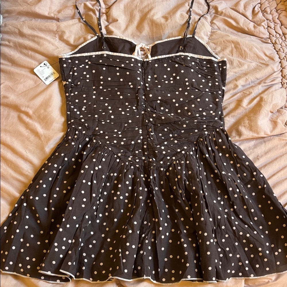 NWT Free People Tea for Two mini dress in Deep Chocolate - Picture 6 of 8